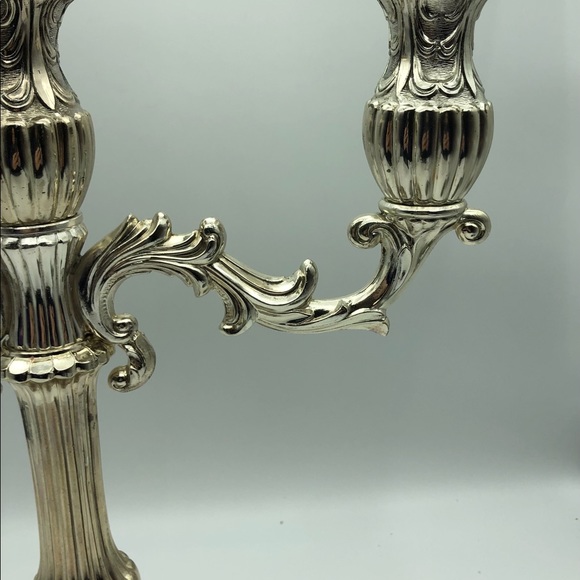 F.B. Rogers silver plated 3 light breakdown candelabra, original box